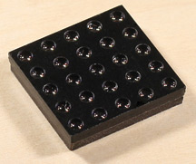 A bug-eye-like camera array such as this one may bring LightField photography to smartphones (photo: Pelican Imaging)