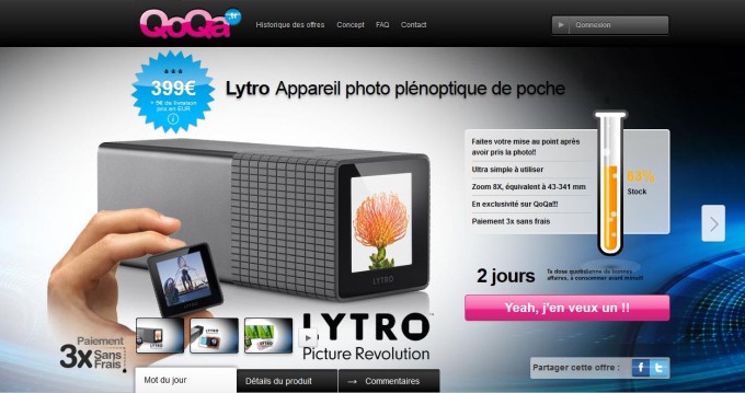 Lytro International: QoQa bringt LichtFeld Kamera per Wochenend-Angebot nach Frankreich, Belgien