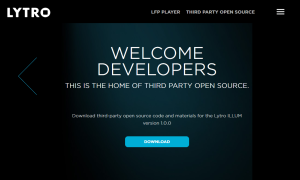 Lytro Developers: Official Product Information (Website Screenshot, 28.03.2018)